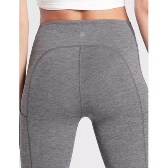 Athleta Ultimate Stash Pocket Capri Grey Heather NWOT Size XS Yoga Pilates Barre - Picture 4 of 11